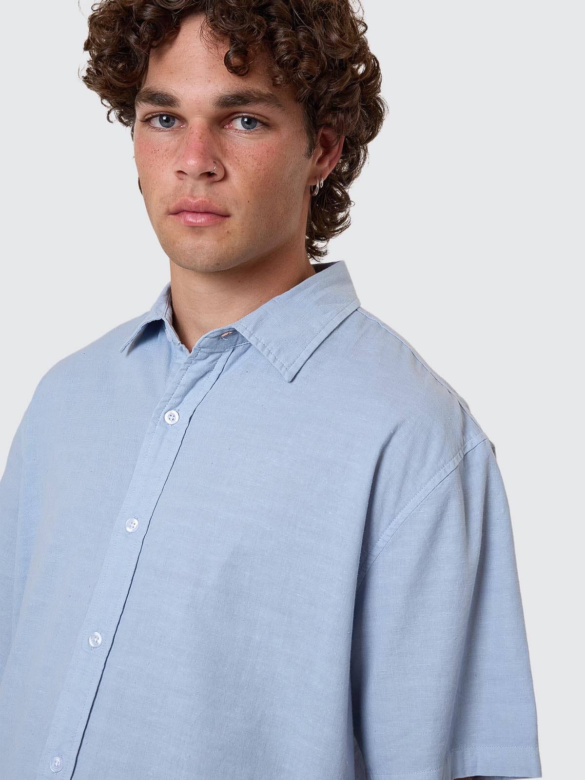Infinite Dopamine Short Sleeve Shirt - Blue Fog