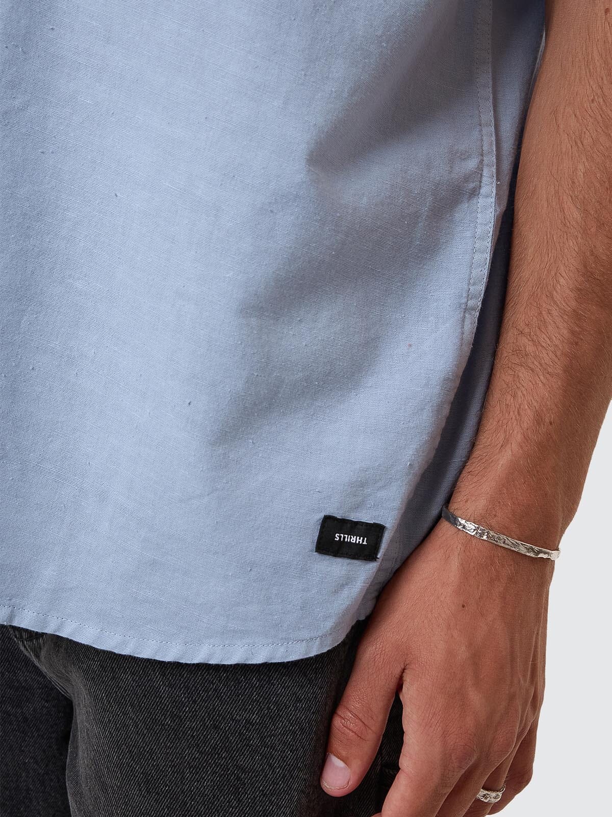 Infinite Dopamine Short Sleeve Shirt - Blue Fog