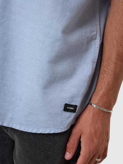 Infinite Dopamine Short Sleeve Shirt - Blue Fog