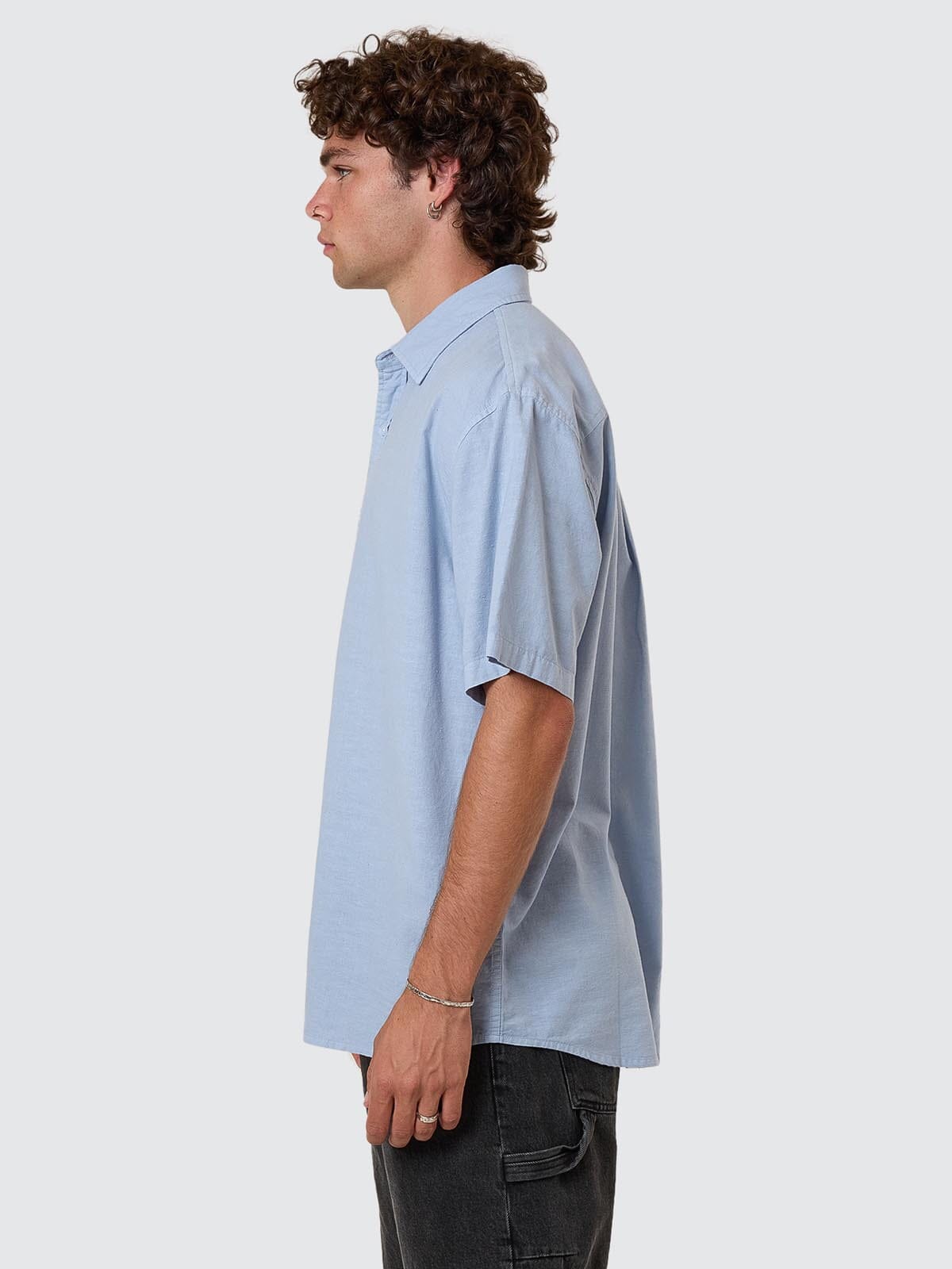 Infinite Dopamine Short Sleeve Shirt - Blue Fog