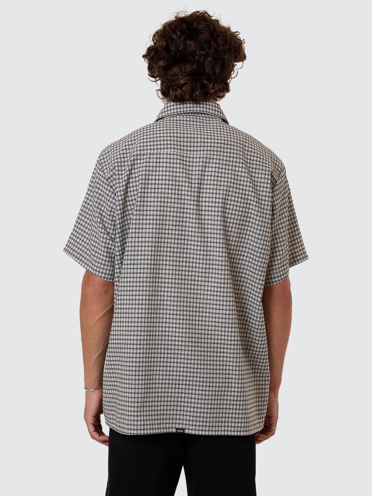 Thrills Union Short Sleeve Check Shirt - Light Stone