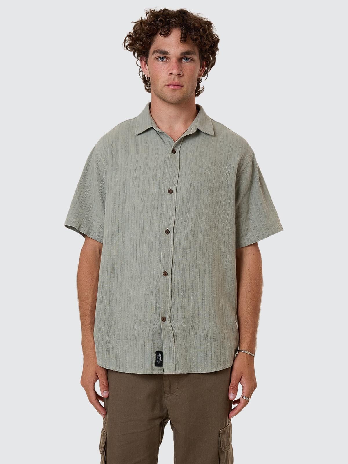 Unhinged Short Sleeve Shirt - Dirty Sage