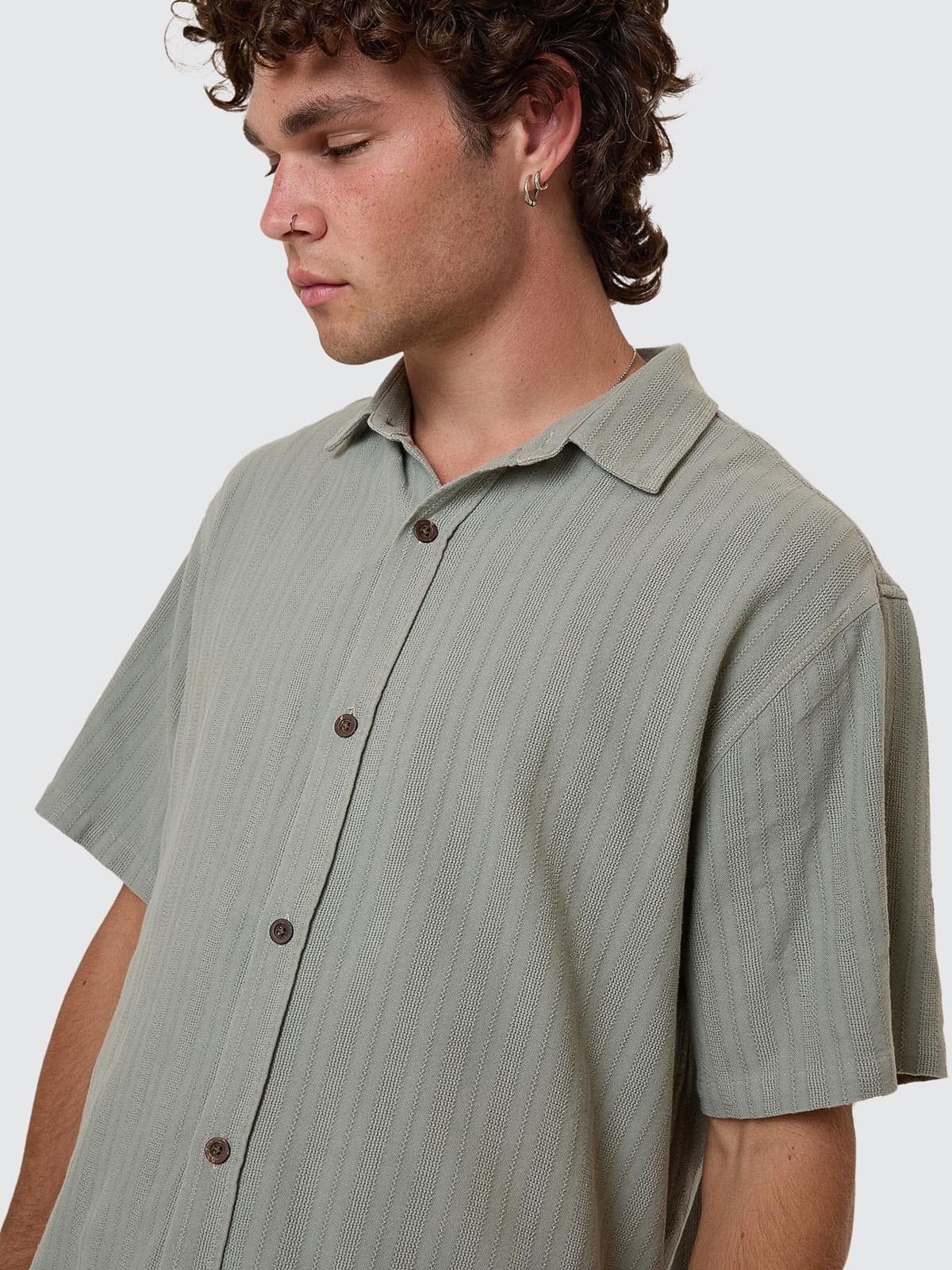 Unhinged Short Sleeve Shirt - Dirty Sage