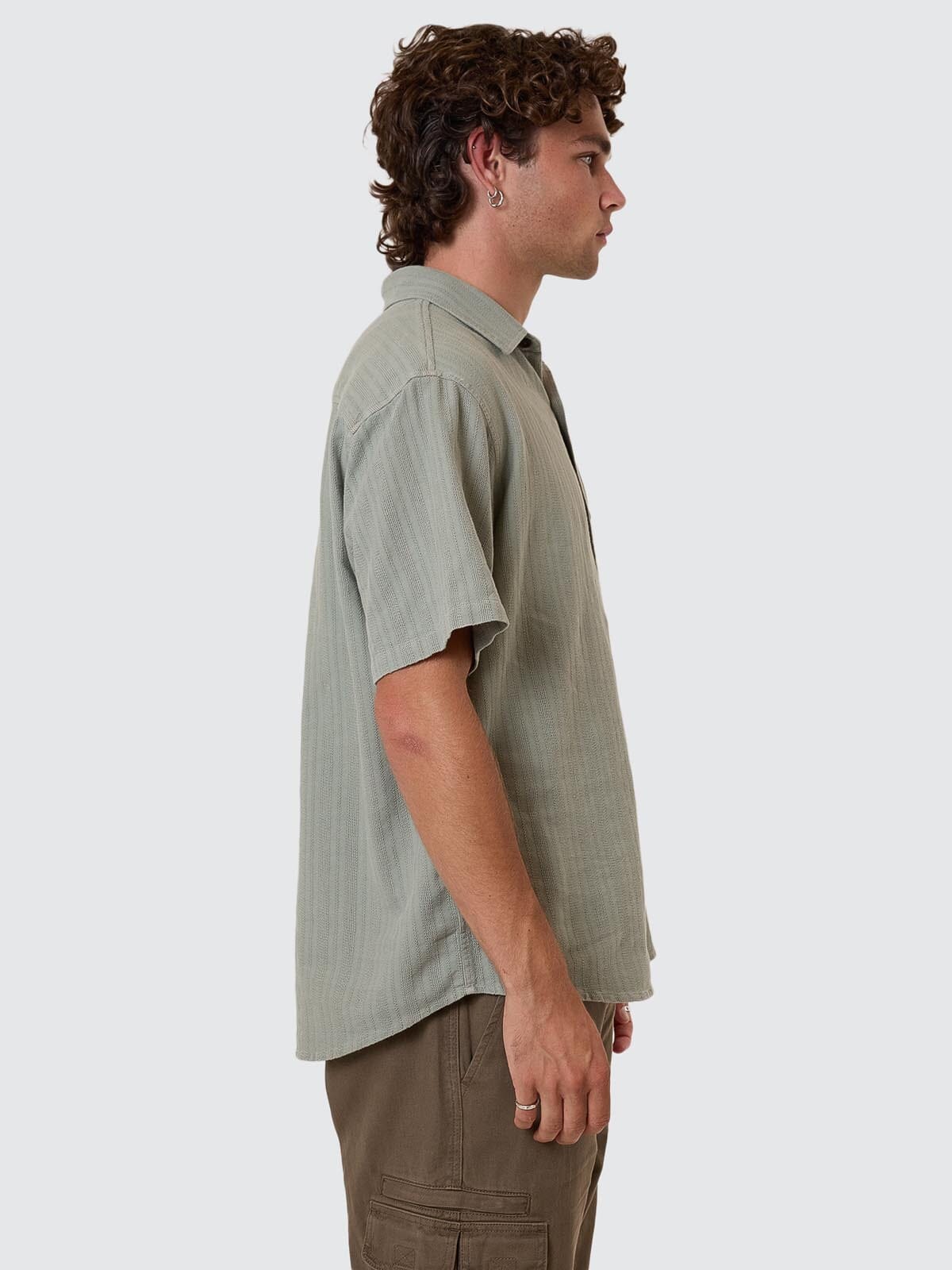 Unhinged Short Sleeve Shirt - Dirty Sage