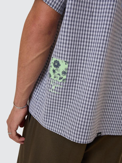Transmission Short Sleeve Cropped Shirt - Navy