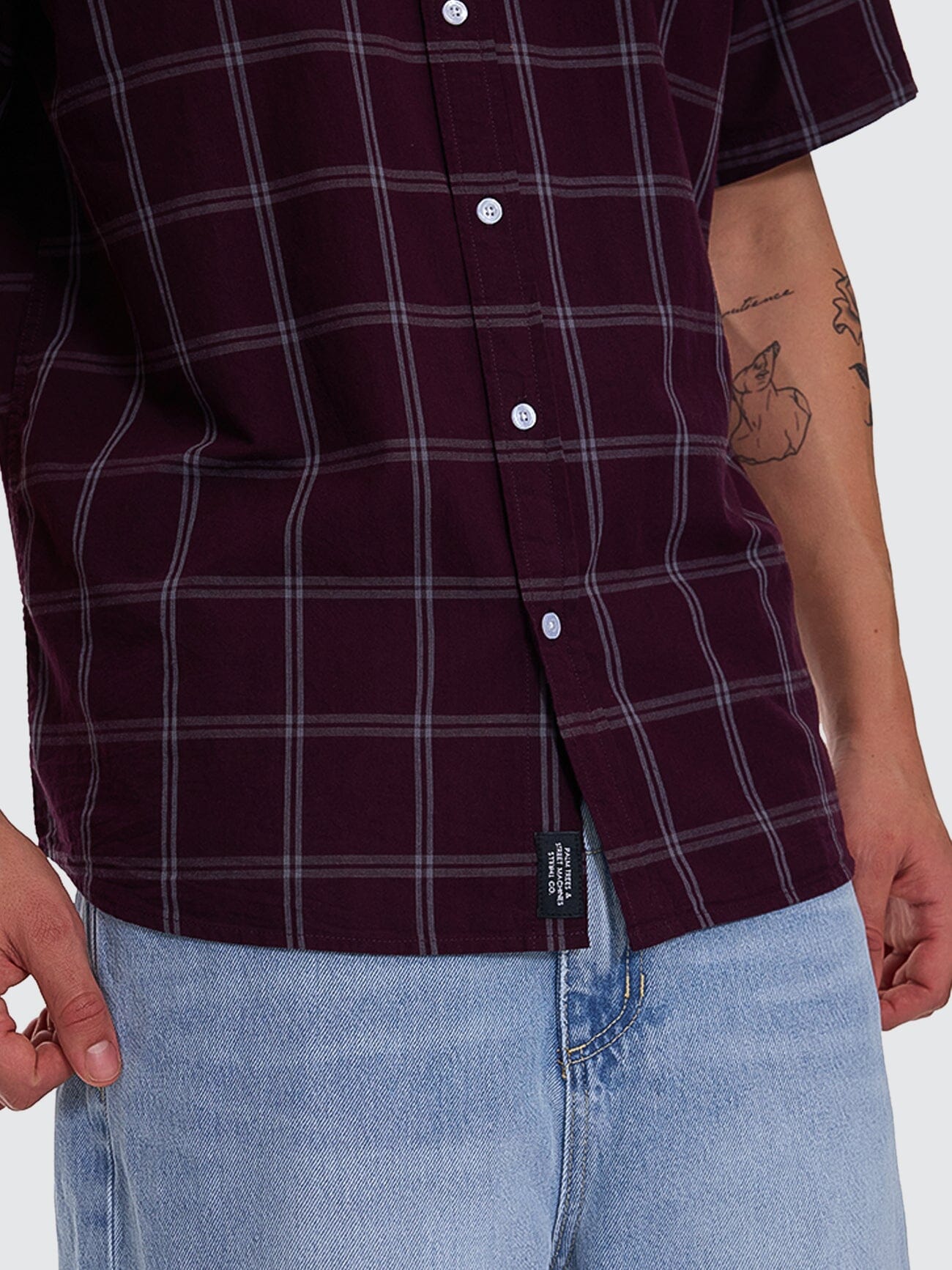 Whats Really Going On Short Sleeve Shirt - Deep Plum
