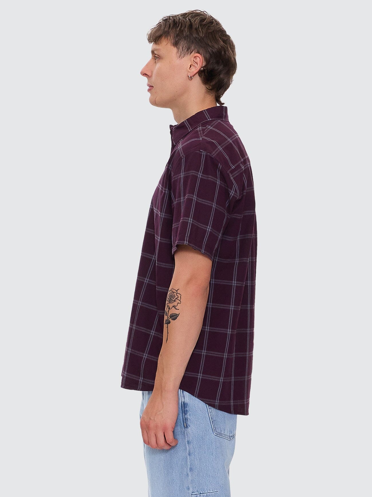 Whats Really Going On Short Sleeve Shirt - Deep Plum