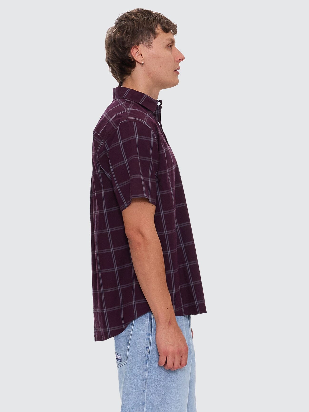 Whats Really Going On Short Sleeve Shirt - Deep Plum