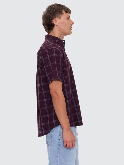 Whats Really Going On Short Sleeve Shirt - Deep Plum