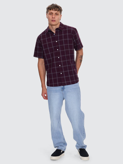 Whats Really Going On Short Sleeve Shirt - Deep Plum