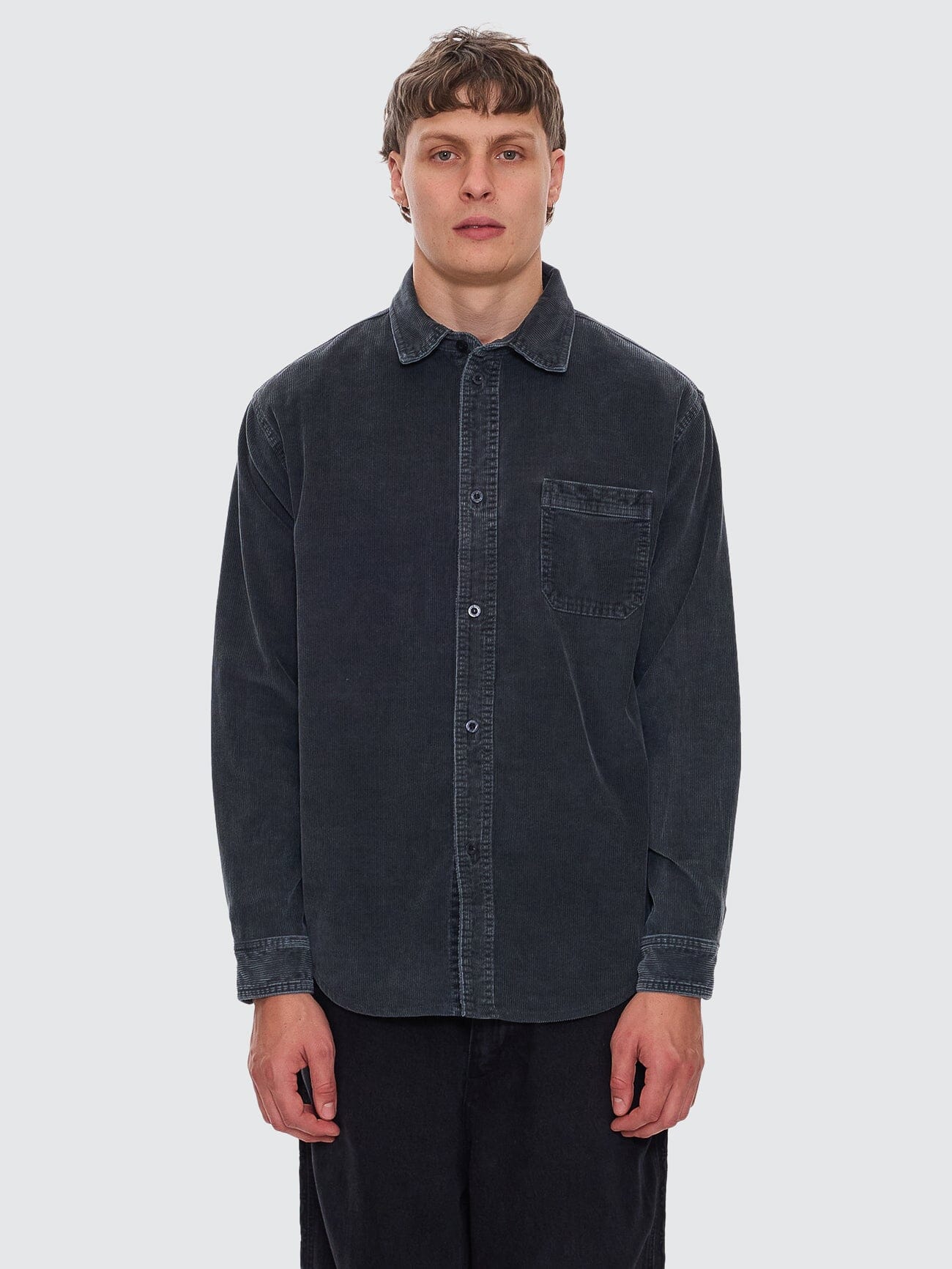 Thrills Union Cord Work Long Sleeve Shirt - Ebony