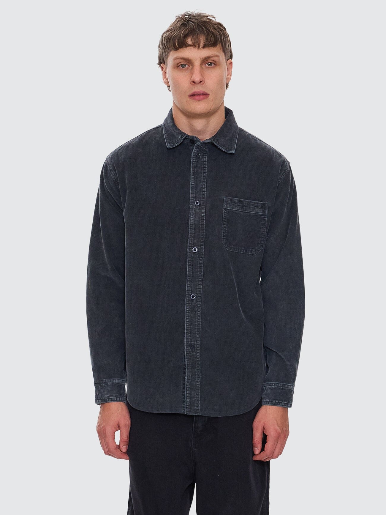 Thrills Union Cord Work Long Sleeve Shirt - Ebony