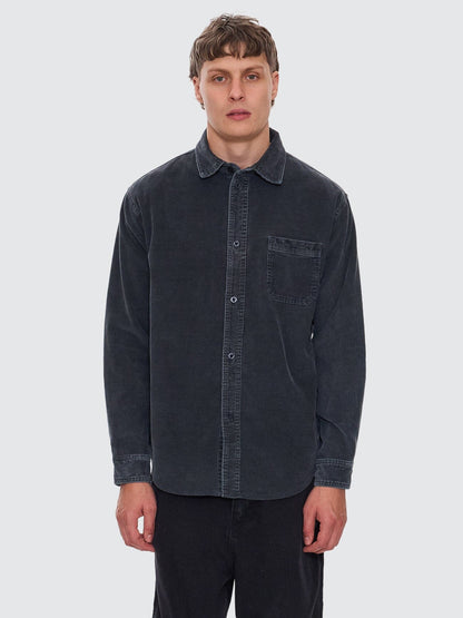 Thrills Union Cord Work Long Sleeve Shirt - Ebony