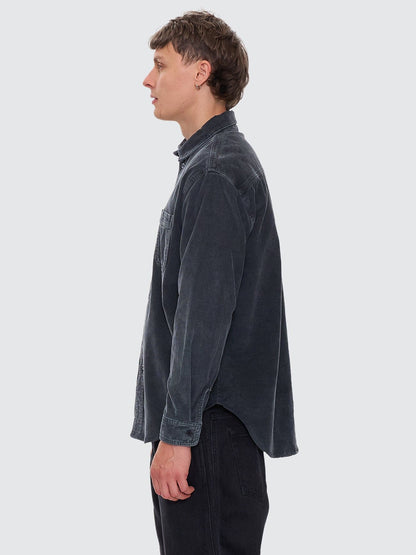Thrills Union Cord Work Long Sleeve Shirt - Ebony