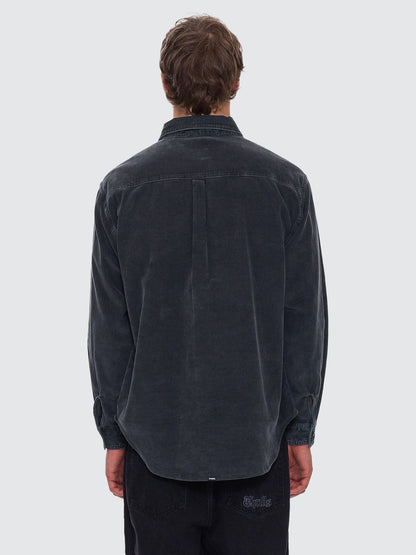 Thrills Union Cord Work Long Sleeve Shirt - Ebony
