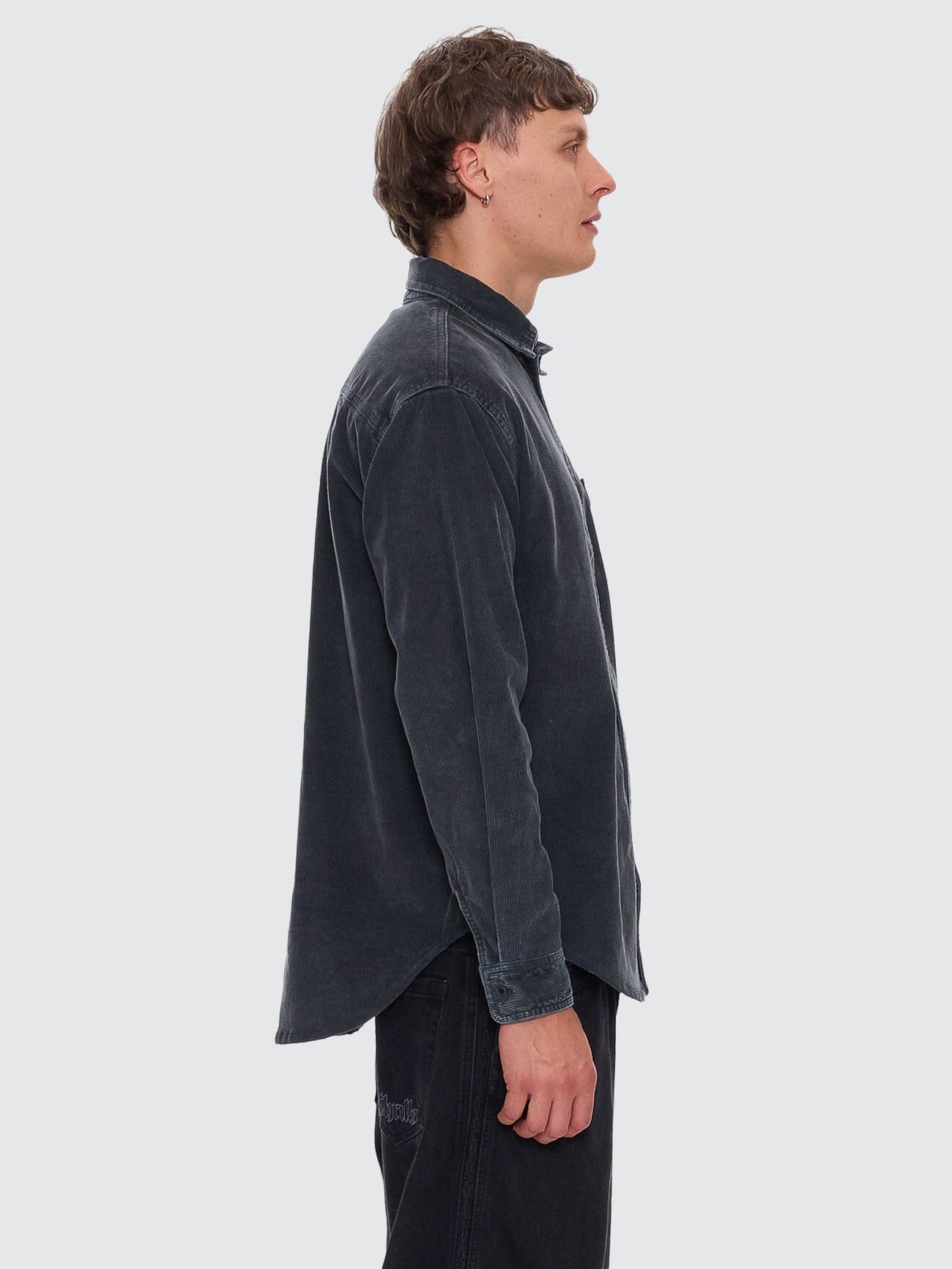 Thrills Union Cord Work Long Sleeve Shirt - Ebony