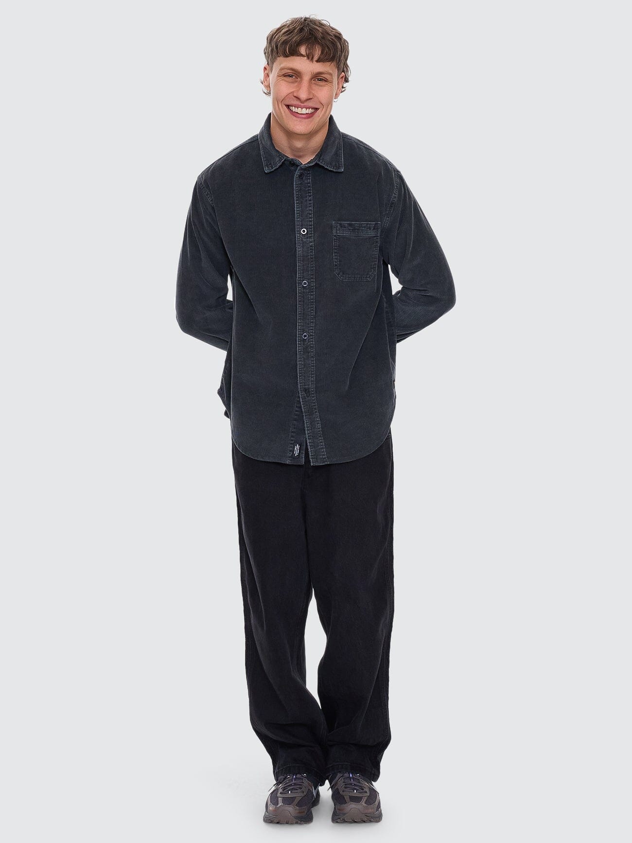Thrills Union Cord Work Long Sleeve Shirt - Ebony